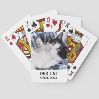 Daddy cat since Photo cute cat Spielkarten