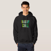 Daddy Chill Funny Viral Tik Trending Meme Distress Hoodie (Vorne ganz)