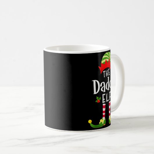 Daddy Christmas Elf Matching Pajama X-mas Party  Kaffeetasse (VorderseiteRechts)