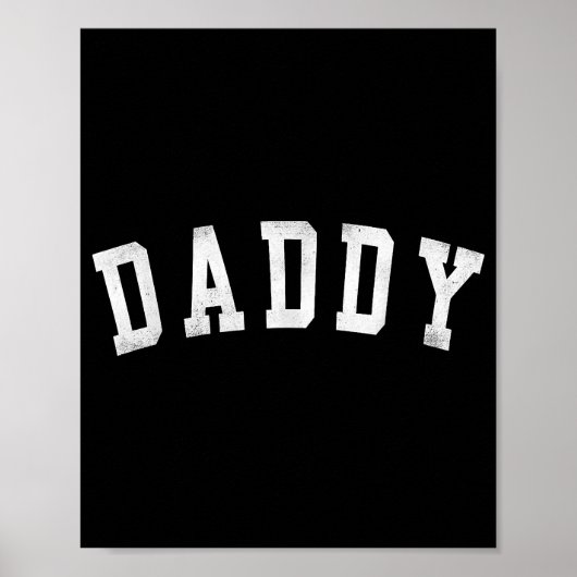 Daddy - Classic Bold Schriftart Papa Poster (Vorne)