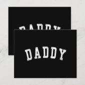 Daddy - Classic Bold Schriftart Papa Save The Date (Vorne/Hinten)