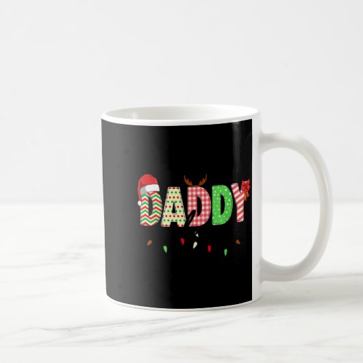 Daddy Claus Christmas Lights Santa Pajama Family M Kaffeetasse (Rechts)