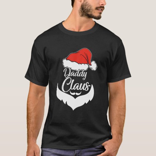 Daddy Claus Christmas Pajamas Santa Costume T-Shirt (Vorderseite)