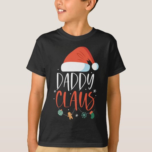 Daddy Claus Funny Familie Weihnachtspaare Santa X T-Shirt (Vorderseite)