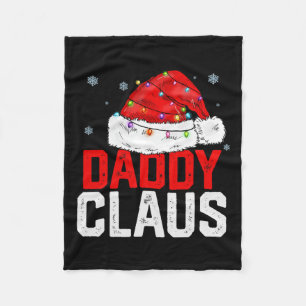 Daddy Claus Funny Xmas Familie Matching Großvater Fleecedecke
