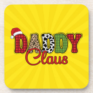 Daddy Claus Kariert Pattern-60095 Getränkeuntersetzer