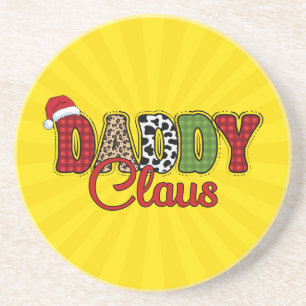 Daddy Claus Kariert Pattern-60095 Getränkeuntersetzer