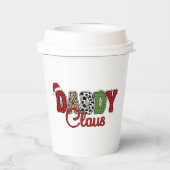 Daddy Claus Kariert Pattern-60095 Pappbecher (Rückseite)