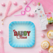 Daddy Claus Kariert Pattern-60095 Pappteller (Party)