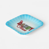 Daddy Claus Kariert Pattern-60095 Pappteller (Gewinkelt)