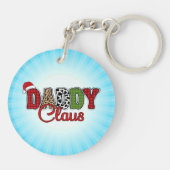 Daddy Claus Kariert Pattern-60095 Schlüsselanhänger (Rückseite)