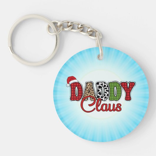 Daddy Claus Kariert Pattern-60095 Schlüsselanhänger (Vorderseite)