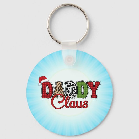 Daddy Claus Kariert Pattern-60095 Schlüsselanhänger (Vorderseite)