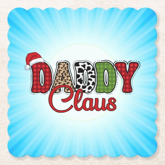 Daddy Claus Kariert Pattern-60095 Untersetzer (Vorderseite)
