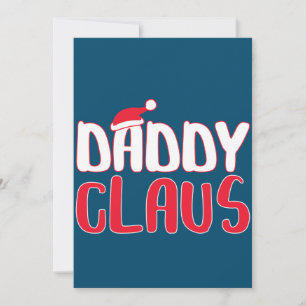 Daddy Claus Matching Santa Christmas Costume Einladung