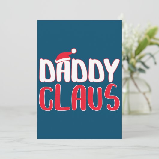 Daddy Claus Matching Weihnachtskostüme Dankeskarte (Stehend Vorderseite)