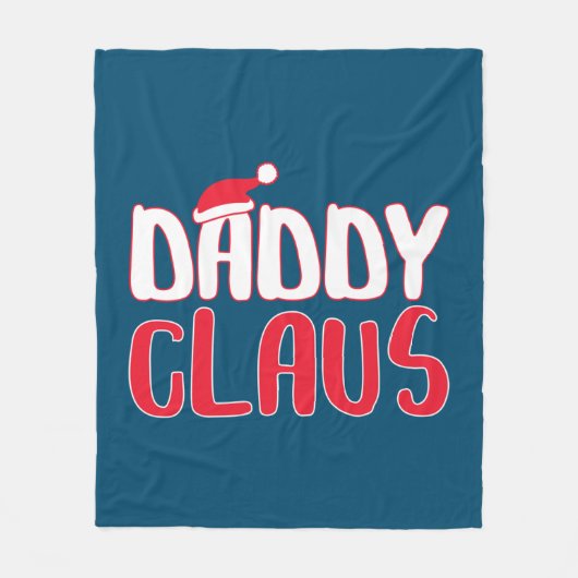Daddy Claus Matching Weihnachtskostüme Fleecedecke (Vorderseite)