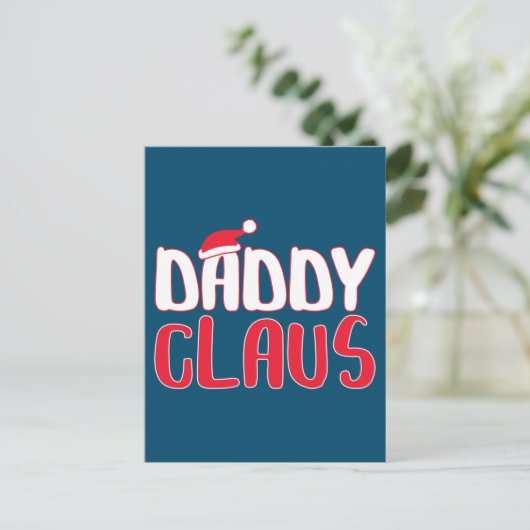 Daddy Claus Matching Weihnachtskostüme Postkarte (Stehend Vorderseite)