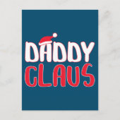 Daddy Claus Matching Weihnachtskostüme Postkarte (Vorderseite)