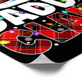 Daddy Claus Merry Christmas Santa Hat Family Match Poster (Ecke)