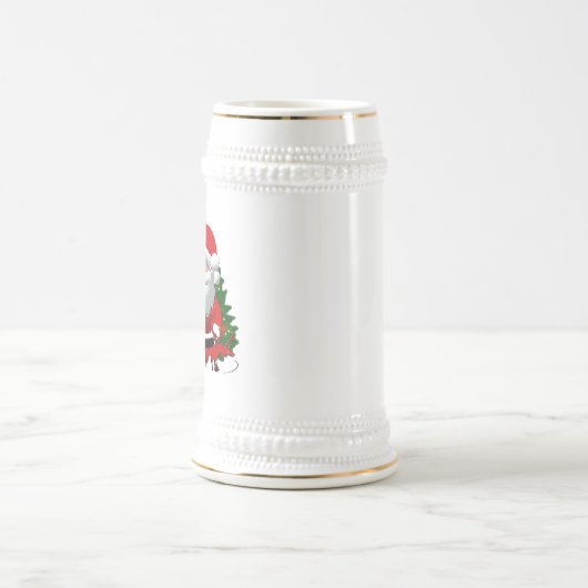 Daddy Claus mit einem Rentier Bierglas (Mittel)