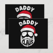 Daddy Claus Santa Claus Funny Christmas Matching P (Vorne/Hinten)