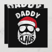 Daddy Claus Santa Claus Funny Christmas Matching P Einladung (Vorne/Hinten)