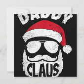 Daddy Claus Santa Claus Funny Christmas Matching P Einladung (Rückseite)