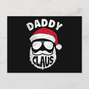 Daddy Claus Santa Claus Funny Christmas Matching P Feiertagspostkarte