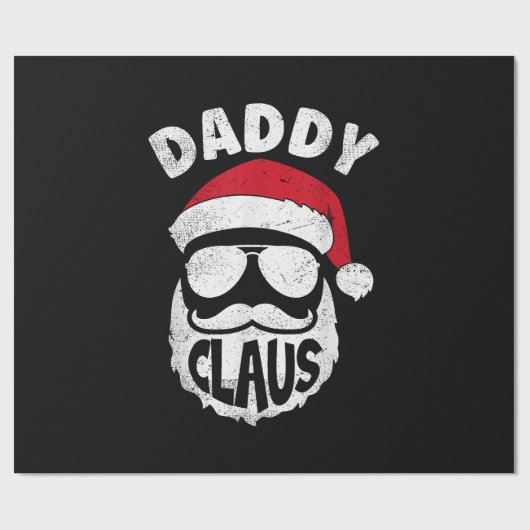Daddy Claus Santa Claus Funny Christmas Matching P Geschenkpapier (Flach)