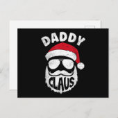Daddy Claus Santa Claus Funny Christmas Matching P Postkarte (Vorne/Hinten)