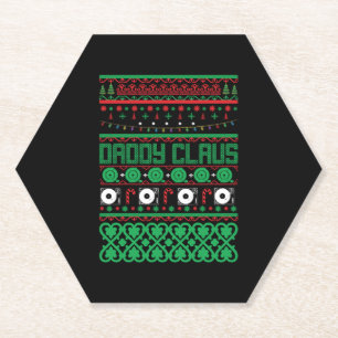 Daddy Claus Ugly Christmas Sweater Christmas Ohrts Untersetzer