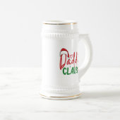 Daddy Claus Weihnachtsdesign Bierglas (VorderseiteRechts)