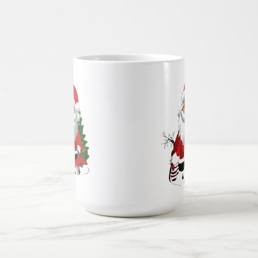 Daddy Claus with a Reindeer Kaffeetasse (Mittel)