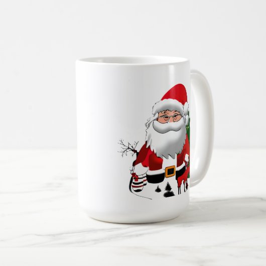 Daddy Claus with a Reindeer Kaffeetasse (VorderseiteRechts)
