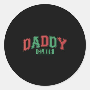 Daddy Claus Xmas Weihnachtsmannmütze Matching Fami Runder Aufkleber