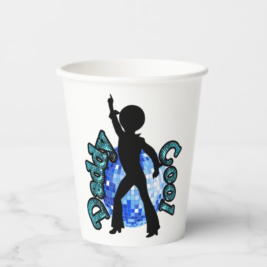 Daddy Cool Disco Dance Vater Day Paper Cups Pappbecher (Vorderseite)