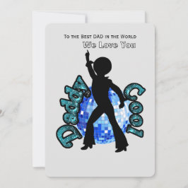 Daddy Cool Disco Dance Vatertag CARD Feiertagskarte