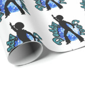 Daddy Cool Disco Dance Vatertag Wrapping Paper Geschenkpapier (Rolleneckpunkt)