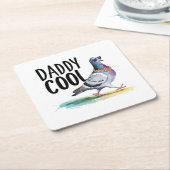 Daddy Cool Rechteckiger Pappuntersetzer (angewinkelt)