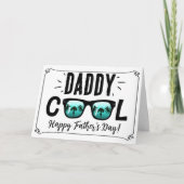 Daddy Cool trendy Sonnenbrille Happy Vatertag Karte (Vorderseite)