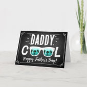 Daddy Cool trendy Sonnenbrille Happy Vatertag Karte (Vorderseite)