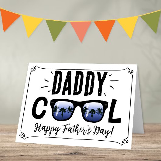 Daddy Cool trendy Sonnenbrille Happy Vatertag Karte