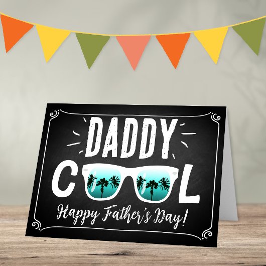 Daddy Cool trendy Sonnenbrille Happy Vatertag Karte
