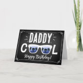 Daddy Cool trendy Sonnenbrillen Happy Birthday Karte (Vorderseite)