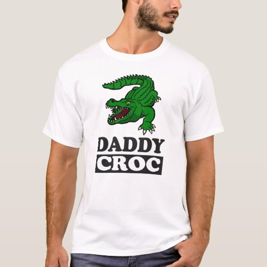Daddy Crocodile T - Shirt Animal Vater Father Gift (Vorderseite)