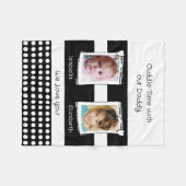 Daddy cuddle time 2 Fotos heißen schwarz Fleecedecke (Vorderseite (Horizontal))