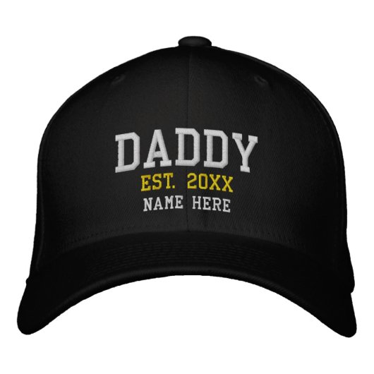 Daddy Custom Geschenk bestickte Baseballkappe (Vorderseite)
