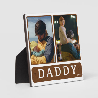 Daddy | Custom Vatertag Foto Collage Tafel Fotoplatte