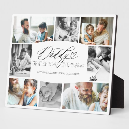 Daddy dankbar für jeden Moment FotoCollage Fotoplatte (Seite)